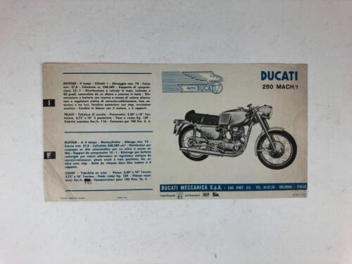 DUCATI: An original Ducati 250 Mach/1 1960's sale brochure