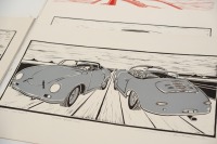 ANDREAS&nbsp;HENTRICH: A portfolio of Porsche related woodcut prints by renowned artist Andreas Hentrich, 18 prints in total, presented to Mr & Mrs Alan Hamilton at Sandown 1984 - 2