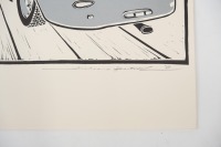 ANDREAS&nbsp;HENTRICH: A portfolio of Porsche related woodcut prints by renowned artist Andreas Hentrich, 18 prints in total, presented to Mr & Mrs Alan Hamilton at Sandown 1984 - 3