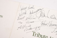 1982 SIGNED PROGRAM: A signed 1981 Motor Sport Champions 'Tribute to the Champions' dinner order of proceedings program from February 1982 - 4
