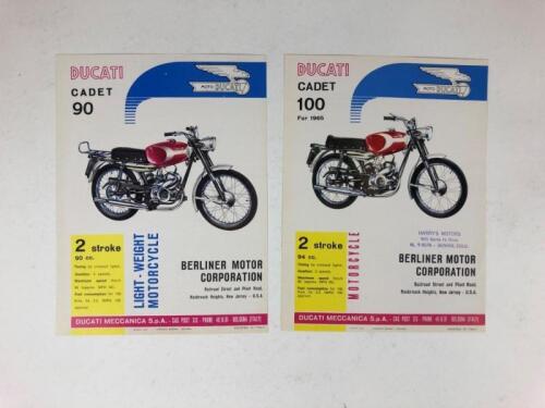 DUCATI: Two original Ducati 90 Cadet and 100 Cadet 1960's sales brochures