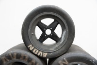RACING WHEELS: Three racing wheels with Avon tyres thought to suit a late 1960s McLaren - 4