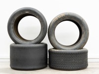 RACING TYRES: &nbsp;Four used racing tyres