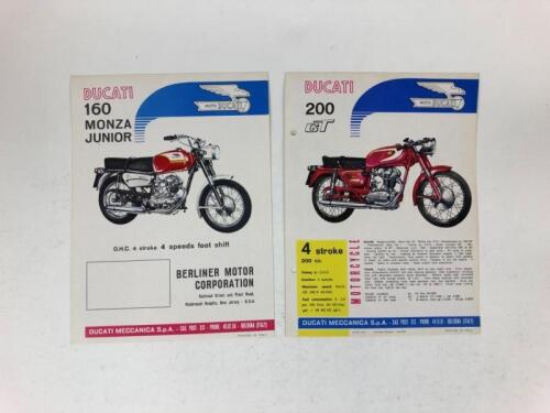 DUCATI: Two original Ducati 160 Monza Junior and 200 GT 1960's sales brochures