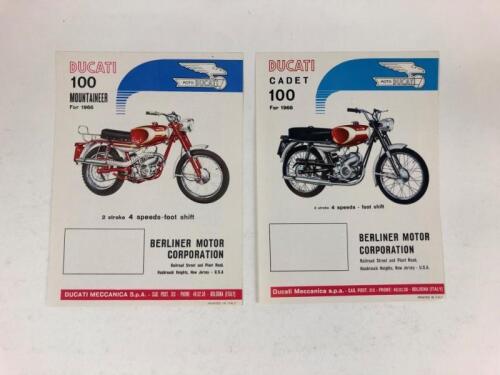 DUCATI: two original Ducati 100 Mountaineer and 100 Cadet 1966 sales brochures
