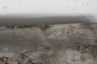 REAR MUFFLER: A circa 1989-93 Porsche 911 964 rear muffler with tip, includes heat shield & heater pipe - 2