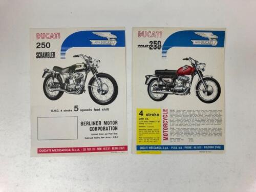 DUCATI: Two original 250 Scrambler and 250 Monza 1960's sales brochures
