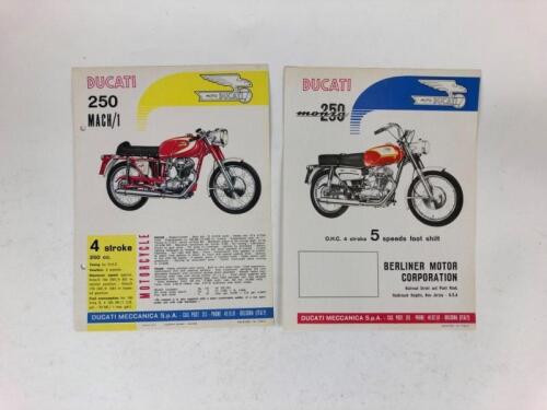 DUCATI: Two original Ducati 250 Mach/1 and Monza 250 1960's sales brochures