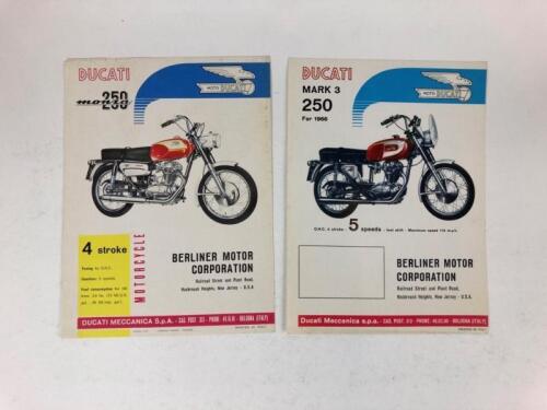 DUCATI: Two original Ducati 250 Monza and 250 Mark 3 1966 sales brochures