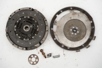 CLUTCH PARTS: A lightened fly wheel and clutch assembly including ring gear to suit gearbox 915, six bolt fly wheel