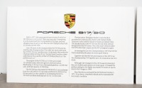 PORSCHE DISPLAYS: Two large wall displays containing written information on the Porsche 908 & 917/30, most likely used in a museum or showroom - 3