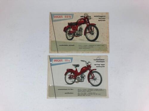 DUCATI: Two original Ducati 65TS and 55/e 1950's sales brochures