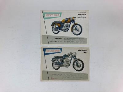 DUCATI: Two original Ducati 125S and 100S 1950's sales brochures