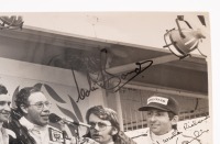 1977 HARDIE-FERODO 1000: A group of photos relating the 1977 Bathurst Hardie-Ferodo 1000, includes a signed photo of the event winners, Alan Moffat, Jacky Ickx, Colin Bond & Alan Hamilton, signed by both Colin Bond & Alan Hamilton - 2