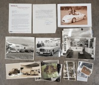ROLLS-ROYCE: Three reproduced Rolls-Royce advertisement posters, each measure 42cm high, 30cm wide, also includes a few photographs of Alan Hamilton and a Bentley - 2