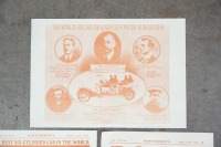 ROLLS-ROYCE: Three reproduced Rolls-Royce advertisement posters, each measure 42cm high, 30cm wide, also includes a few photographs of Alan Hamilton and a Bentley - 9
