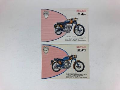 DUCATI: Two original variations of the Ducati 125 Sport Late 1950's sales brochures