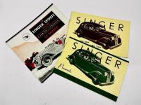 SINGER: A group of three Sales Brochures for the Nine and Ten models [Location: Sydney]