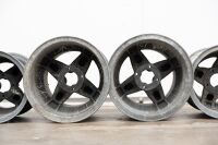 RACING WHEELS: Six four-stud lightweight wheels, believed to be magnesium McLaren style, varying sizes and widths. - 3