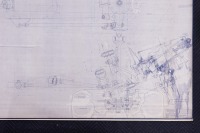 PORSCHE 906: A very large, 1965&nbsp;dated, designated Porsche 906 - rear axle blueprint diagram, with number '906.330.001.00' noted lower right corner, 1.2m high, 1.94m wide - 3