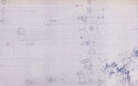 PORSCHE 906: A very large, 1965&nbsp;dated, designated Porsche 906 - rear axle blueprint diagram, with number '906.330.001.00' noted lower right corner, 1.2m high, 1.94m wide - 4