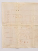 BLUEPRINT: An undated blueprint diagram, contains a circuitry diagram for unknown vehicle, 59cm high, 82.5cm wide - 2