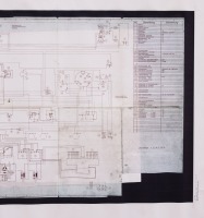BLUEPRINT: An undated blueprint diagram, contains a circuitry diagram for unknown vehicle, 59cm high, 82.5cm wide - 6