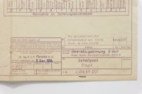PORSCHE 356: A large, fold out 1954 dated Porsche 356 Coupe' wiring circuit diagram, with number noted lower right corner '0356.60.001' - 2
