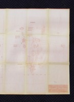 PORSCHE 906: A very large 1965&nbsp;dated,&nbsp;1:1 scale fold out blueprint diagram of a Porsche 906 front axle assembly, with number noted to lower right corner '906.340.2002 BL.1' - 3