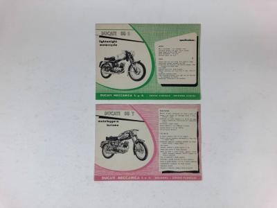 DUCATI: Two original Ducati 98S and 98T 1950's sales brochures