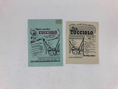 CUCCIOLO: Two original Cucciolo 1950's flyers