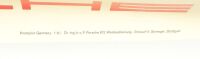 PORSCHE POSTER: A large original 1965 printed Porsche poster listing some of the worldwide Porsche achievements of 1964 listed on drivers helmet with bold Porsche logo at bottom - 2