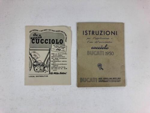 CUCCIOLO: An original Instruction Book Ducati 1950 and a Cucciolo Flyer