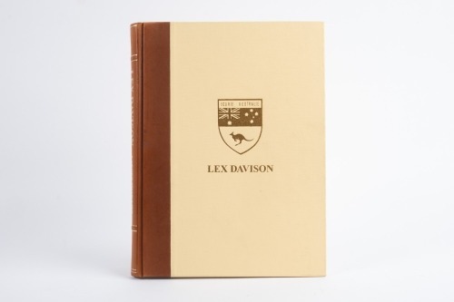 LEX DAVISON: 'Lex Davidson - Larger than life' biography by Graham Howard, limited edition 29/50 commemorative release, signed by Diana Davison Gaze