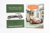 EARLY MOTOR CARS: A hardcover book titled 'Allard' by David Kinsella along with a small profile booklet on 'The "1500" & "1100" H.R.G.s, 1935-1956' by Profile Publications