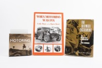 MOTORING: Three books on motoring, including 'When motoring was fun' by Tom Tyler, 'The Ultimate Excitement' Motor Race Photography of Nigel Snowdon by Bill Tuckey and 'A Century of Motoring' by Jon Pressnell.&nbsp;