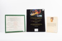 GRAND PRIX: Three books including 'Villeneuve' by Jacques Villeneuve with Gerald Donaldson hardcover biography, 'Hunt v Lauda' Daily Express Grand Prix Season 1976 review softcover book by David Benson along with one book on Ferrari - 2