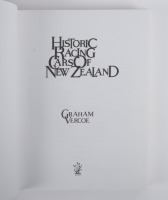 NEW ZEALAND: 'Historic Racing Cars of New Zealand' by Graham Vercoe, hardcover book, first published 1991 - 2