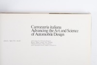 CARROZZERIA: 'Carrozzeria italiana Advancing the Art and Science of Automobile Design' by Angelo Tito Anselmi, published 1980 - 2