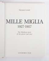 MILLE MIGLIA: 'Mille Miglia 1927-1957' by Giovanni Lurani, hardcover, published by Automobile Year - 2