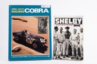 SHELBY: Two books on Shelby, including 'Shelby - The Man. The Cars. The Legend.' by Wallace A. Wyss softcover and 'Carroll Shelby's Racing Cobra' pictorial history by Dave Friedman and John Christy, hardcover