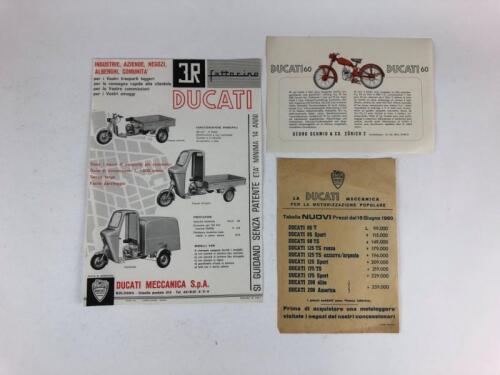 DUCATI: Two original Ducati Fattorino (3 Wheeler) / 60cc sales brochures and an original Ducati 1960 price list