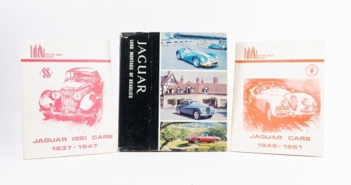 JAGUAR: Three books on Jaguar including two by profiles Brooklands Books, 'Jaguar SS Cars 1937-1947' and 'Jaguar Cars 1948-1951' and 'Jaguar' by Lord Montagu of Beaulieu