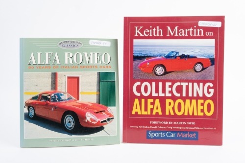 ALFA ROMEO: Two softcover books on Alfa Romeo, including 'Alfa Romeo 90 Years of Italian Sports Cars' by David Sparrow and John Tipler, with 'Keith Martin on Collecting Alfa Romeo'