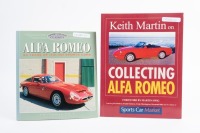 ALFA ROMEO: Two softcover books on Alfa Romeo, including 'Alfa Romeo 90 Years of Italian Sports Cars' by David Sparrow and John Tipler, with 'Keith Martin on Collecting Alfa Romeo'&nbsp;