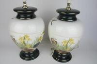 DUCKS: A pair of porcelain duck lamps and figures - 3