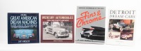 AMERICAN AUTO: Four books relating to American Automobiles, 'Detroit Dream Cars' by John Heiling, 'Mercury Automobiles' by James H. Moloney, 'More Great American Dream Machines' by Jay Hirsch and 'Fins & Chrome' by E. John DeWaard