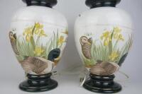 DUCKS: A pair of porcelain duck lamps and figures - 4