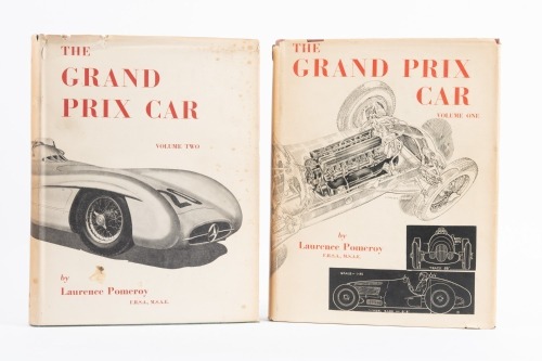 GRAND PRIX: Two hardcover volumes of 'The Grand Prix Car' by Laurence Pomeroy, Volume One and Two