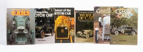 MOTOR CARS: Six hardcover books relating to Motor and Classic cars, including three by author Peter Roberts